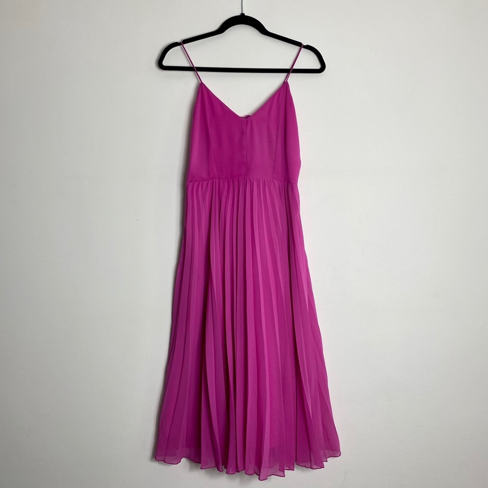 Pink ASOS Pleated Dress - Size 4